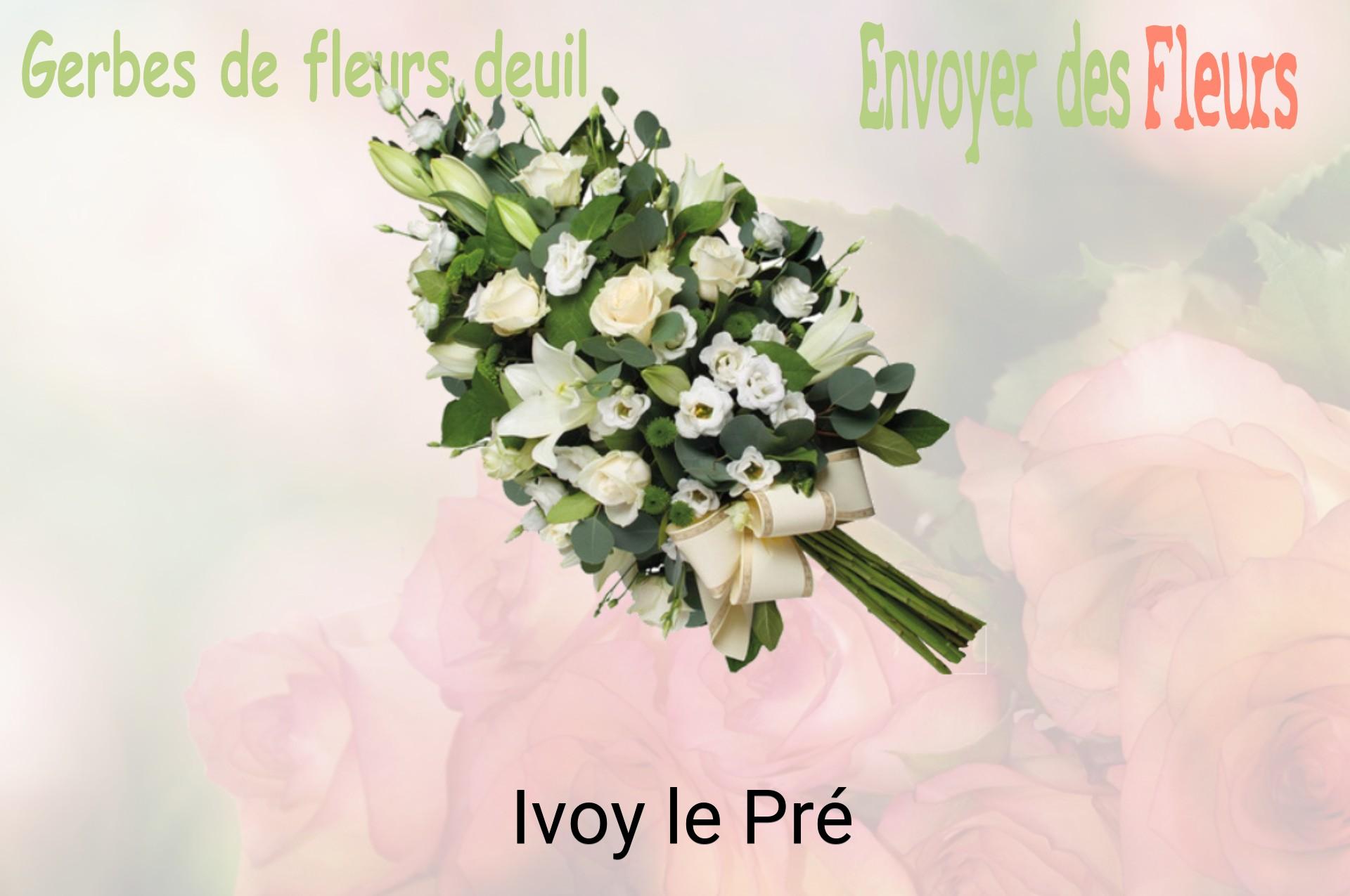 Gerbe de fleurs de deuil livrée à Ivoy-le-Pré